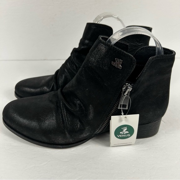 💕 Venus Black Ankle Boots for Women 38 NEW - Picture 6 of 10